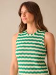 Ro&Zo Petite Stripe Knit Dress, Green/Ivory