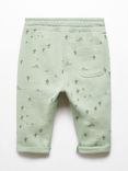 Mango Kids' Cactus Print Jogger Style Trousers, Green