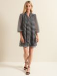 Phase Eight Suki Geometric Print Tunic Mini Dress Navy/White