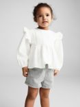 Mango Kids' Didi Ruffle Blouse, White