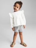 Mango Kids' Didi Ruffle Blouse, White