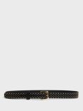 Gerard Darel Amy Skinny Embellished Leather Belt, Black