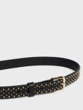 Gerard Darel Amy Skinny Embellished Leather Belt, Black