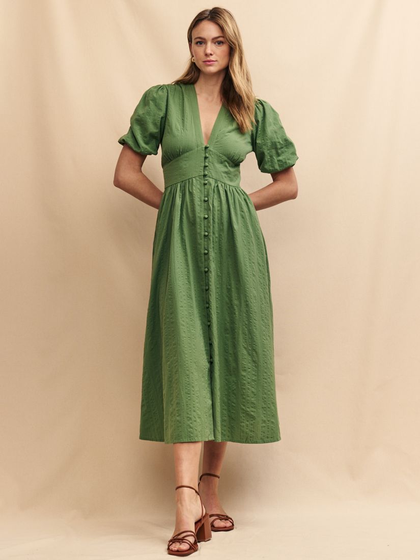 Nobody's Child Starlight Cotton Midi Dress, Green, 6