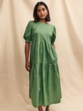 Nobody's Child Rochelle Organic Cotton Midi Dress, Green