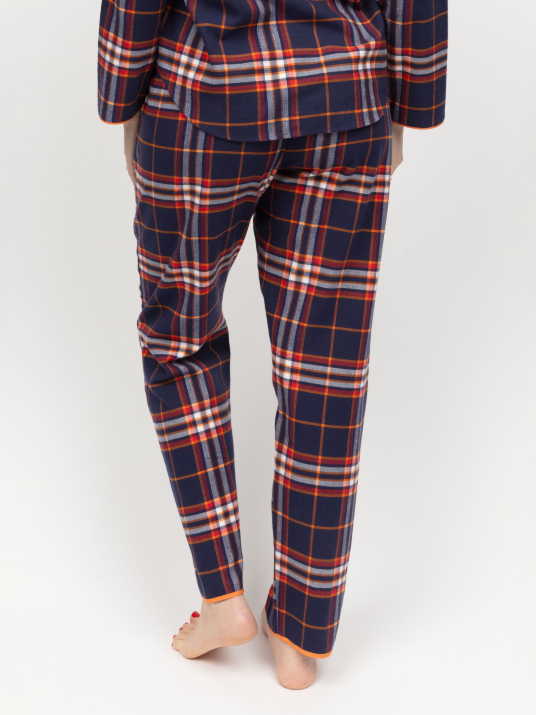 Cyberjammies Taylor Check Pyjama Bottoms, Navy