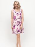 Cyberjammies Colette Floral Print Jersey Nightdress, Pink/Multi