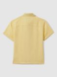 Reiss Kids' Holiday Linen Short Sleeve Shirt, Melon
