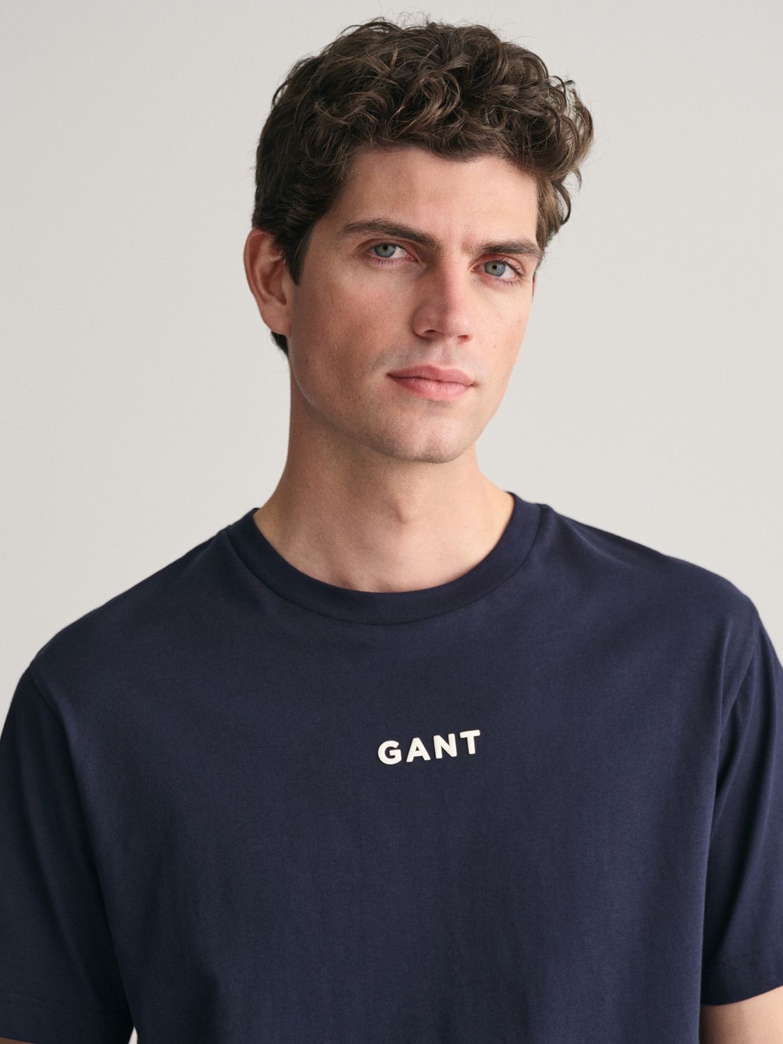 GANT CNTR Logo T-Shirt, 433 Evening Blue, XL