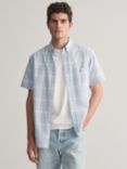 GANT Cotton Poplin Check Shirt, 457 Toy Blue