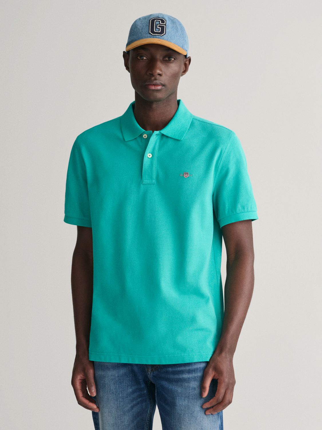 GANT Shield Pique Polo Shirt, Strong Mint, XL