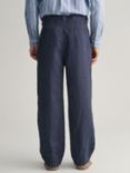 GANT Linen Suit Trousers, 403 Dusty Blue Sea