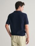 GANT Short Sleeve Polo Shirt, 433 Evening Blue