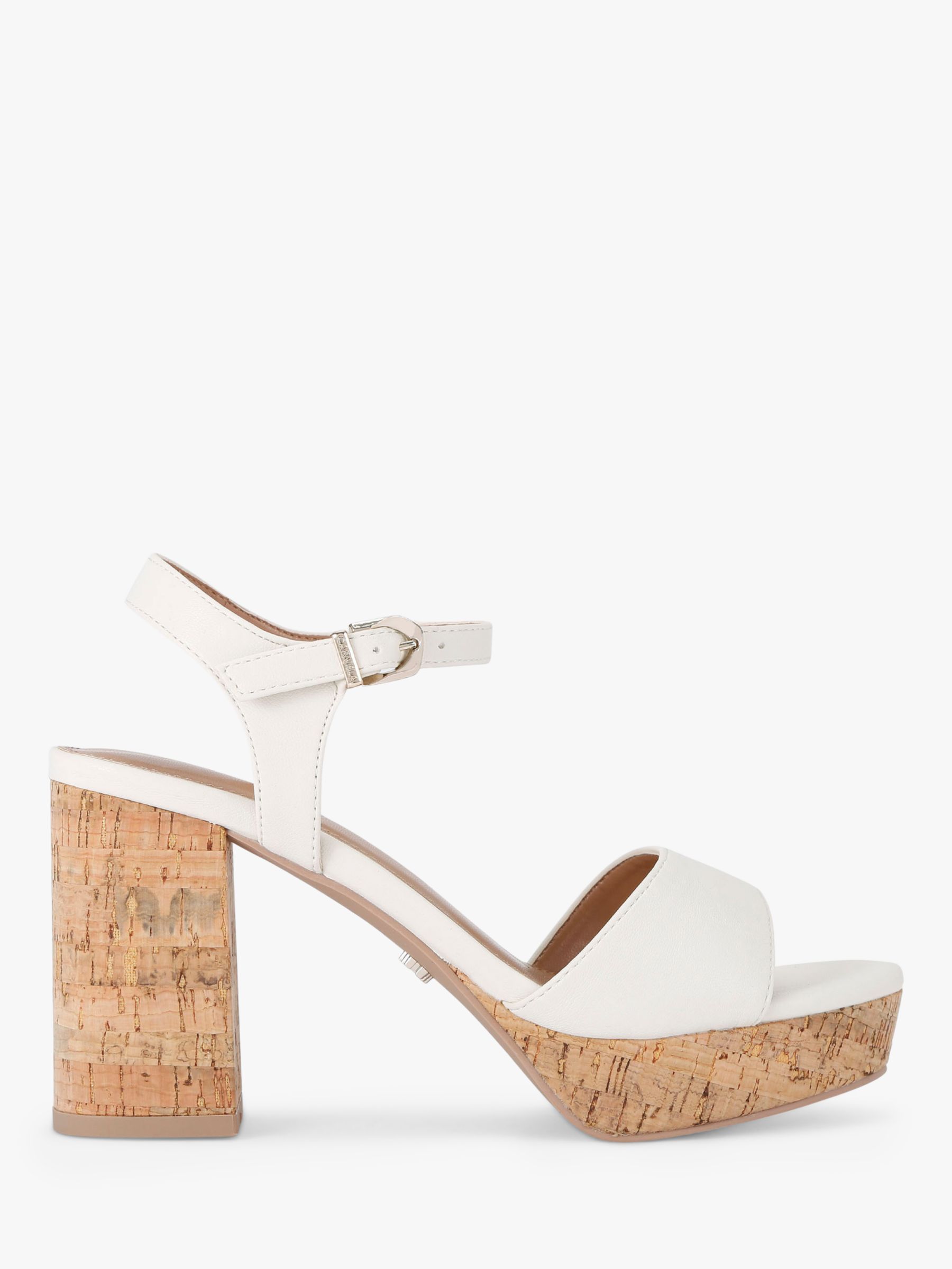 Carvela Safiyah Block Heel Sandals, Natural Putty, 3