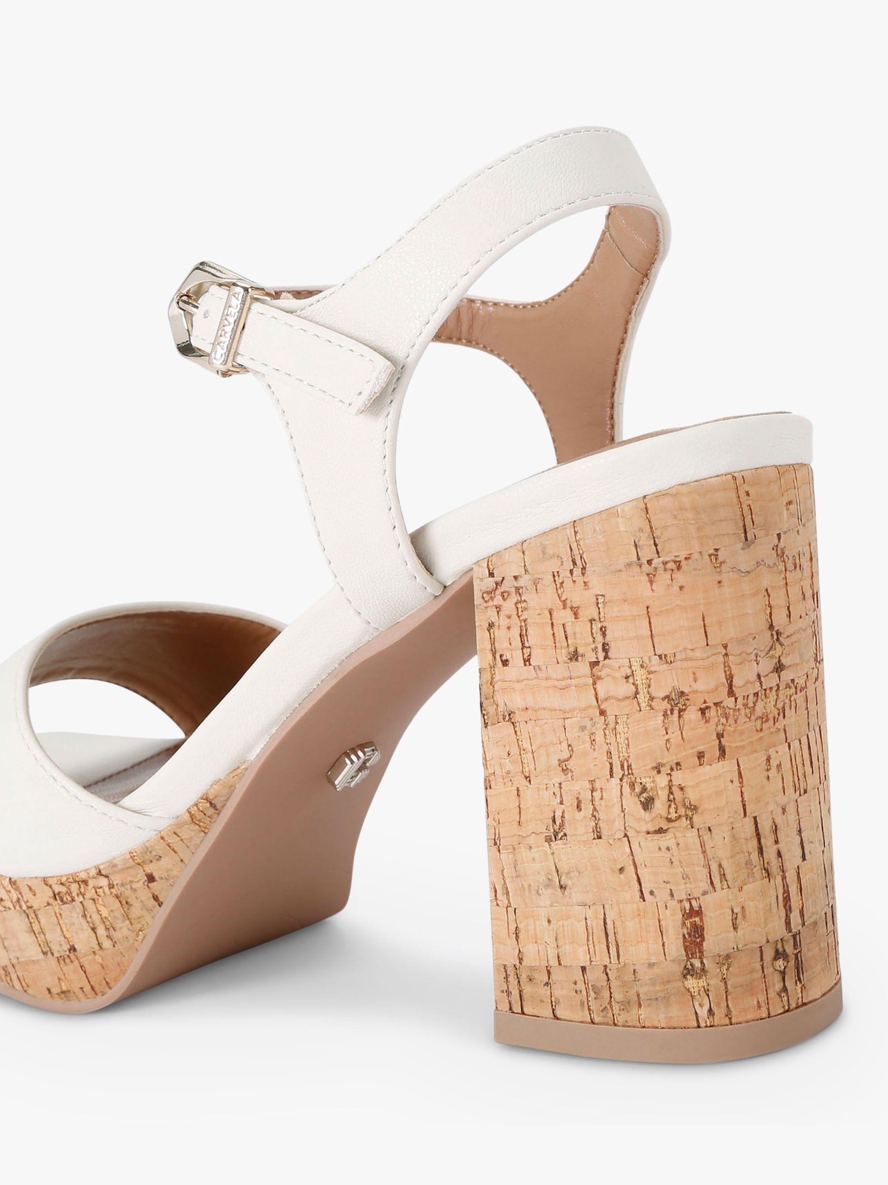 Carvela Safiyah Block Heel Sandals, Natural Putty, 3