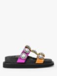 Kurt Geiger London Orson Leather Crystal Sandals, Multi