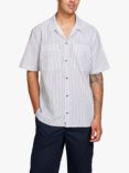 SISLEY Striped Short Sleeve Shirt, Multicolor