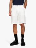 SISLEY Linen Bermuda Shorts, White