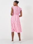 Crew Clothing Tilly Tie Neck Dress, Pink