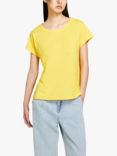 SISLEY Cotton Chest Pocket T-Shirt, Yellow
