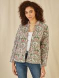 Yumi Quilted Floral Reversible Jacket, Pink/Multi