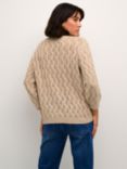 KAFFE Lena Knit Jumper, Feather Grey Melange