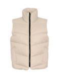 KAFFE Susanne High Collar Puffer Gilet, Feather Grey