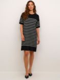 KAFFE Lizza T-Shirt Dress, Turtledove Stripe