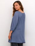 KAFFE Amber Tunic Top, Blue Indigo