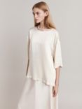 Ghost Cairo Relaxed Satin Top, Ivory