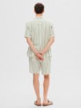 SELECTED HOMME Relaxed Short Sleeve Shirt, Natural/Multi