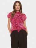 Saint Tropez Lilja Crinkle Shirt, Fuchsia