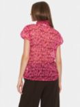 Saint Tropez Lilja Crinkle Shirt, Fuchsia