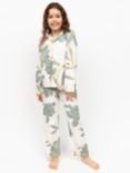 Minijammies Kid's Piper Floral Print Pyjama Set, White