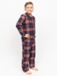 Minijammies Kid's Taylor Check Pyjama Set, Navy/Multi