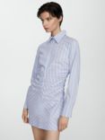 Mango Medine Stripe Shirt Dress, Blue/Multi