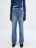 Mango Rossi Seam Detailing Jeans, Mid Blue