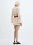 Mango Belice Crochet Mini Dress, Cream