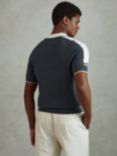 Reiss Brunswick Wool-Cotton Contrast Polo Shirt