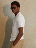 Reiss Biarritz Cotton Cuban Collar Shirt, White