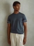 Reiss Dune Mercerised Cotton Striped T-Shirt