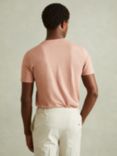 Reiss Bless Cotton Crew Neck T-Shirt, Dusty Pink