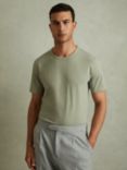 Reiss Melrose Crew Neck Cotton T-Shirt, Sage