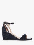 Moda in Pelle Simonah Textile Wedge Sandals, Black