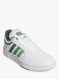 adidas Hoops 3.0 Lace Up Trainers, White/Green