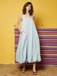 GHOSPELL Harper Bubble Midi Dress, Blue