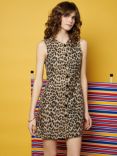 GHOSPELL Patty Leopard Mini Dress, Tan/Multi
