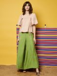 GHOSPELL Gwen Wide Leg Trousers, Green