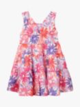 Benetton Kids' Floral Tiered Sleeveless Dress, Multi