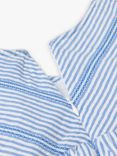 Benetton Kids' Stripe Bow Detail Strap Dress, Blue/Multi